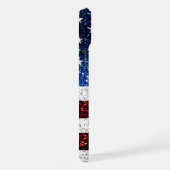 Vlag van de VS rood wit blauw glitters glinstert M iPhone Hoesje (Rechterkant)