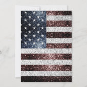 Vlag van de VS rood wit blauw landelijk glitters 4 Kaart (Achterkant)