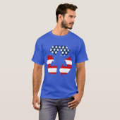 Vlag van de VS - Rood wit & Blauw Recyclen Symbool T-shirt (Voorkant volledig)