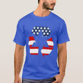 Vlag van de VS - Rood wit & Blauw Recyclen Symbool T-shirt (Voorkant)