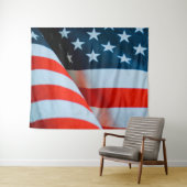 Vlag van de VS Rood Wit en Blauw Wandkleed (In Situ (horizontaal))