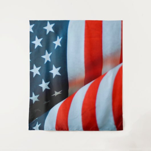 Vlag van de VS Rood Wit en Blauw Wandkleed (Voorkant)