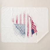 Vlag van de VS Sherpa Deken (Voorkant (horizontaal))