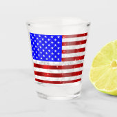 Vlag van de VS Shot Glas (Voorkant)