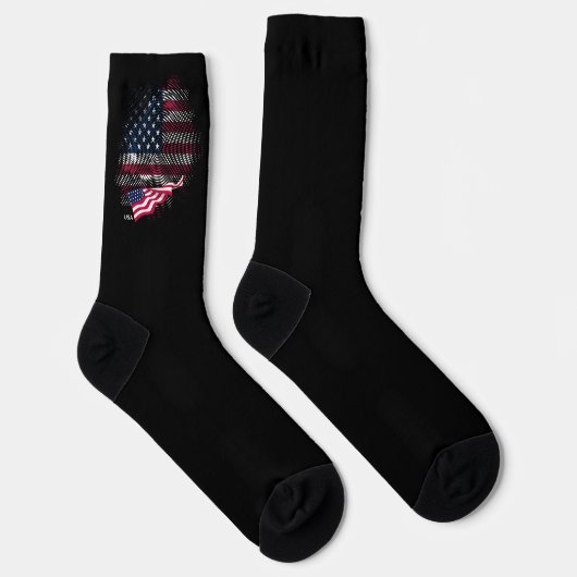Vlag van de VS Sokken (Rechts)