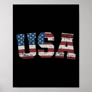 Vlag van de VS Sterren en Strepen voor Patriottisc Poster