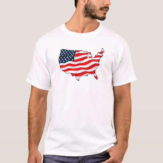 Vlag van de VS T-shirt (Voorkant)