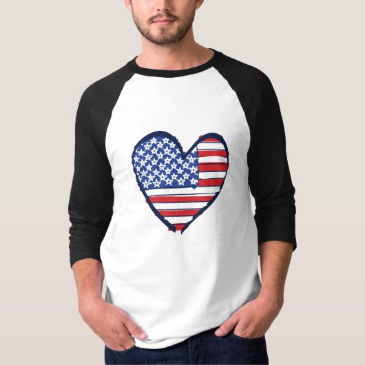 Vlag van de VS T-shirt (Voorkant)