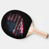 Vlag van de VS Tafeltennisbatje (Zijkant)