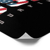 Vlag van de VS Team Surf Support Atleet Surfen Vro Poster (Hoek)