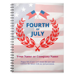 Vlag van de VS Thema Bedrijfs kantoor aangepast 4 Notitieboek