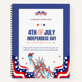 Vlag van de VS Thema Bedrijfsruimte Aangepast 4 ju Notitieboek