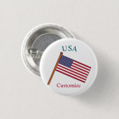 Vlag van de VS Thunder_Cove Ronde Button 3,2 Cm (Voorkant /achterkant)