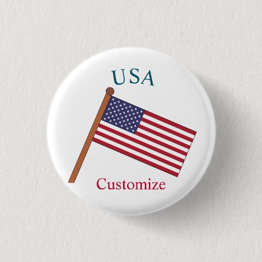 Vlag van de VS Thunder_Cove Ronde Button 3,2 Cm (Voorkant)