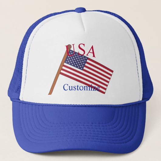 Vlag van de VS Thunder_Cove Trucker Pet (Voorkant)
