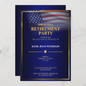 Vlag van de VS | Transparant | Gouden frame | Luxe Kaart (Voorkant / Achterkant)