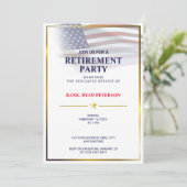 Vlag van de VS | Transparant | Gouden frame | Luxe Kaart (Staand voorkant)