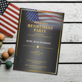 Vlag van de VS | Transparant | Gouden frame | Luxe Kaart