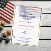 Vlag van de VS | Transparant | Gouden frame | Luxe Kaart