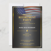 Vlag van de VS | Transparant | Gouden frame | Luxe Kaart (Voorkant)