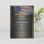 Vlag van de VS | Transparant | Gouden frame | Luxe Kaart (Staand voorkant)