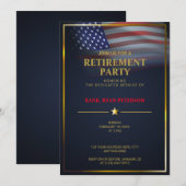 Vlag van de VS | Transparant | Gouden frame | Luxe Kaart (Voorkant / Achterkant)