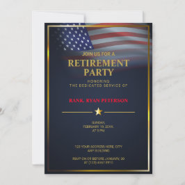 Vlag van de VS | Transparant | Gouden frame | Luxe Kaart