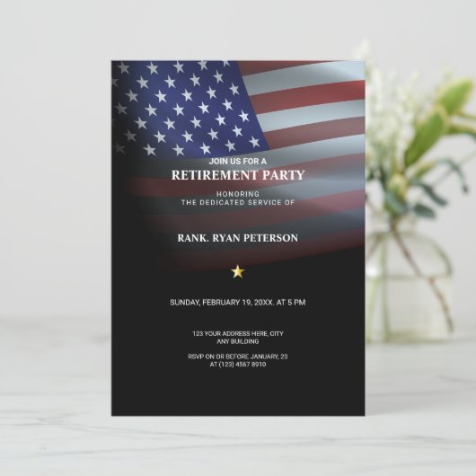 Vlag van de VS | Transparant | Zwart Kaart (Staand voorkant)