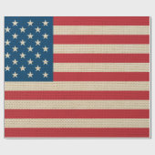 Vlag van de VS van namaak jute Cadeaupapier (Vlak)