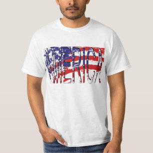 Vlag van de VS Verbazingwekkende Fab Two-Tone T-shirt