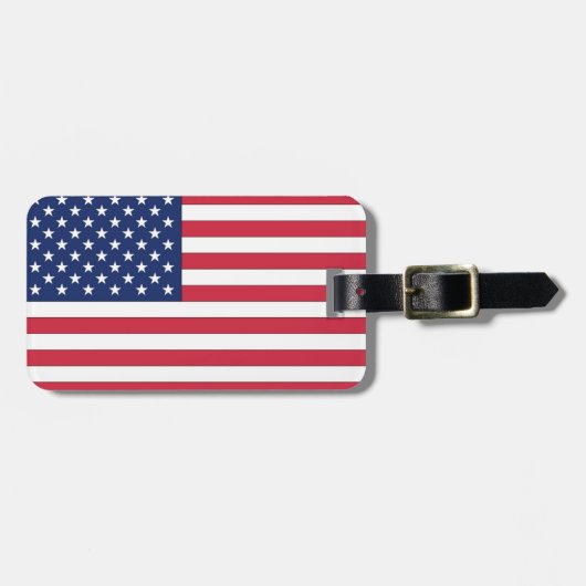 Vlag van de VS. Verenigde Staten van Amerika. Bagagelabel (Voorkant horizontaal)