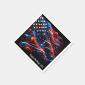 Vlag van de VS Verf Spletters 4 juli Servet (Hoek)