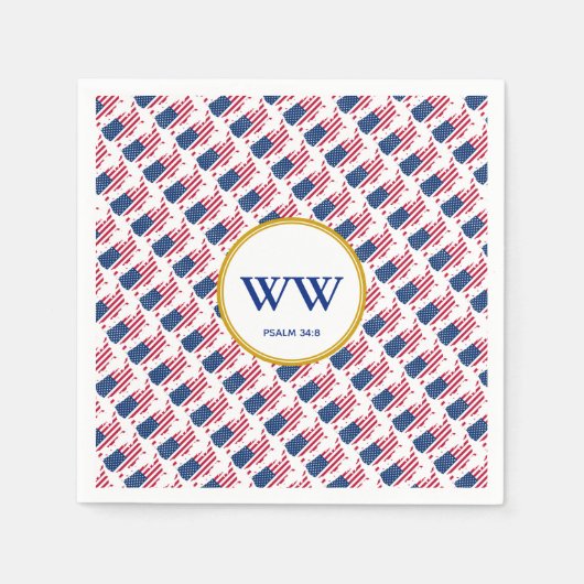 Vlag van de VS viering verjaardag erfgoed feest Servet (Voorkant)