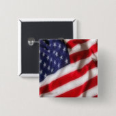 Vlag van de VS Vierkante Button 5,1 Cm (Voorkant /achterkant)