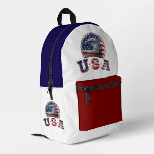 Vlag van de VS Vintage Amerikaanse Adelaar Amerika Bedrukte Rugzak