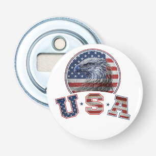 Vlag van de VS Vintage Amerikaanse Adelaar Amerika Button Flesopener