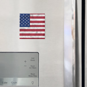 Vlag van de VS vintage rood wit blauw Amerika patr Magneet