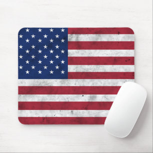Vlag van de VS vintage rood wit blauw Amerika patr Muismat