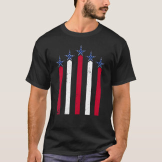 Vlag van de VS Vliegtuig Squadron Nationale Feestd T-shirt