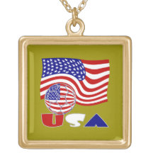 Vlag van de VS Voetbal Golden Achtergrond