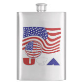 Vlag van de VS Voetbal Heupfles (Voorkant)