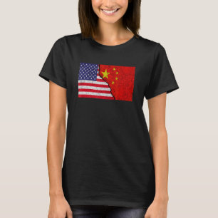 vlag van de VS voor de Chinese Amerikanen T-shirt