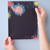 Vlag van de VS & Vuurwerk Flyer (Hand)