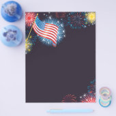 Vlag van de VS & Vuurwerk Flyer (Enkel)