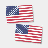 Vlag van de VS wappert hoog: symbool van vrijheid Badge (Voor- en achterkant)