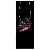 Vlag van de VS Wijn Cadeautas (Achterkant)