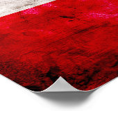 Vlag van de Weatherische Dominicaanse Republiek Poster (Hoek)