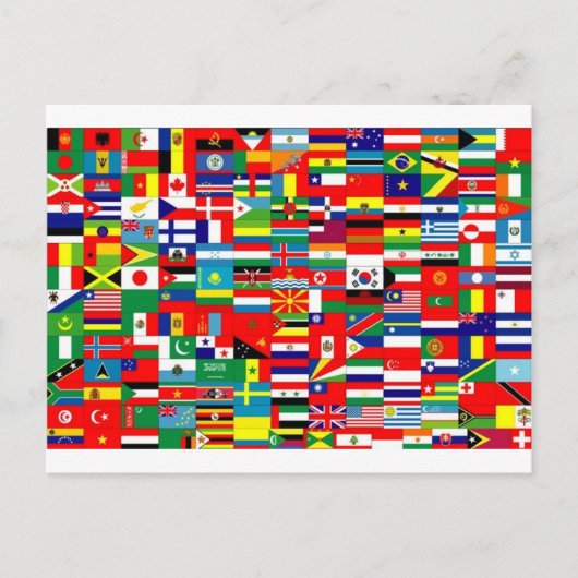 VLAG VAN DE WERELD BRIEFKAART (Voorkant)