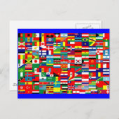 VLAG VAN DE WERELD BRIEFKAART (Voorkant / Achterkant)
