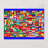 VLAG VAN DE WERELD BRIEFKAART (Voorkant)